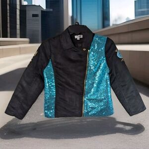 Disney Childrens Descendants Jacket M Wickedly Fierce Sequins Pirate  Wicked
